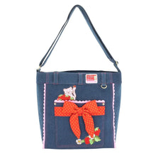 Load image into Gallery viewer, Whatever Makes You Happy Strawberry Shortcake Denim Tote Bag