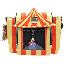 Load image into Gallery viewer, Whatever Makes You Happy Killer Klowns from Outer Space Padded Pin Trading Tent Crossbody with Jumbo Charm