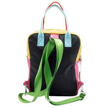 Load image into Gallery viewer, Whatever Makes You Happy Killer Klowns from Outer Space Reversible &amp; Convertible Square Backpack with Fatso Charm