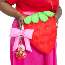 Load image into Gallery viewer, Whatever Makes You Happy Strawberry Shortcake Quilted Strawberry Crossbody Bag