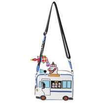 Load image into Gallery viewer, Whatever Makes You Happy Killer Klowns from Outer Space Jojo&#39;s Ice Cream Truck Crossbody with Ray Gun Charm