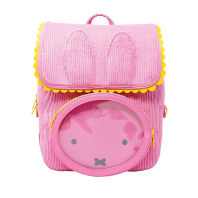 Whatever Makes You Happy Miffy Corduroy & Faux Leather Pin Trading Backpack