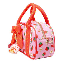 Load image into Gallery viewer, Whatever Makes You Happy Strawberry Shortcake Duffelette with Acrylic Charm