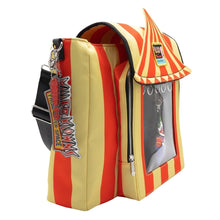 Load image into Gallery viewer, Whatever Makes You Happy Killer Klowns from Outer Space Padded Pin Trading Tent Crossbody with Jumbo Charm
