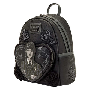 Loungefly MGM Wednesday Black Roses Mini Backpack