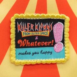 Whatever Makes You Happy Killer Klowns from Outer Space Padded Pin Trading Tent Crossbody with Jumbo Charm