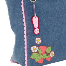 Load image into Gallery viewer, Whatever Makes You Happy Strawberry Shortcake Denim Tote Bag