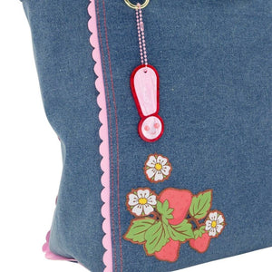 Whatever Makes You Happy Strawberry Shortcake Denim Tote Bag