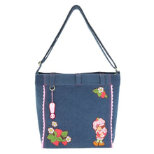 Load image into Gallery viewer, Whatever Makes You Happy Strawberry Shortcake Denim Tote Bag