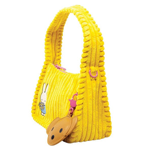 Whatever Makes You Happy Miffy Corduroy Baguette Crossbody Bag with Bag Charm