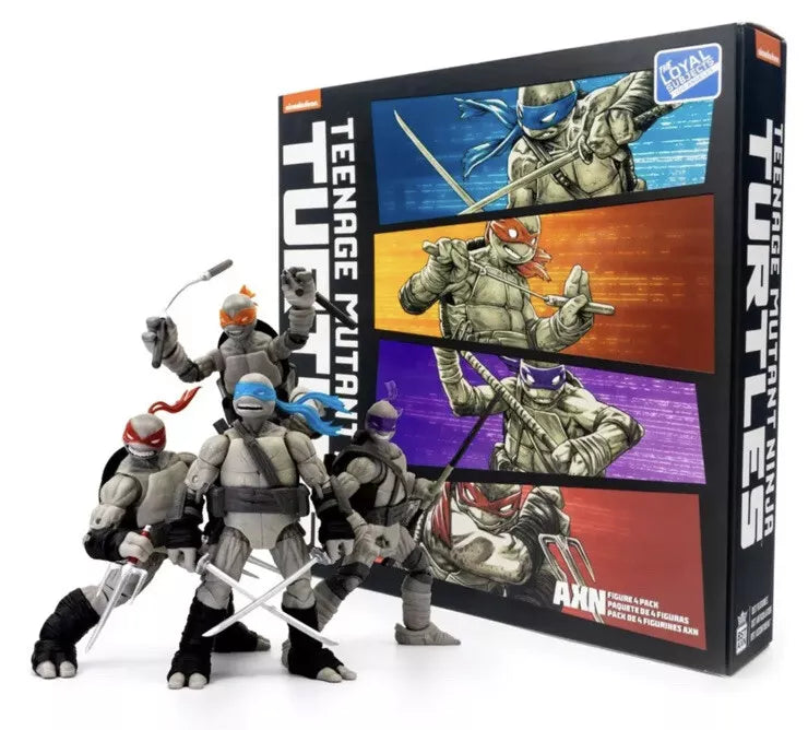 TMNT BST ACT IDW Comic Black & White 5 in Figure 4-pack SDCC 2023 Exclusive