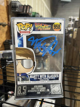 Load image into Gallery viewer, Michael j fox signed Marty with glasses funko pop with coa graded