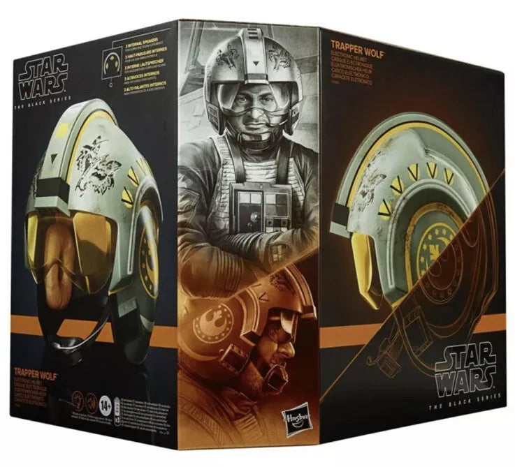 STAR WARS THE BLACK SERIES MANDALORIAN TRAPPER WOLF HELMET X WING PILOT