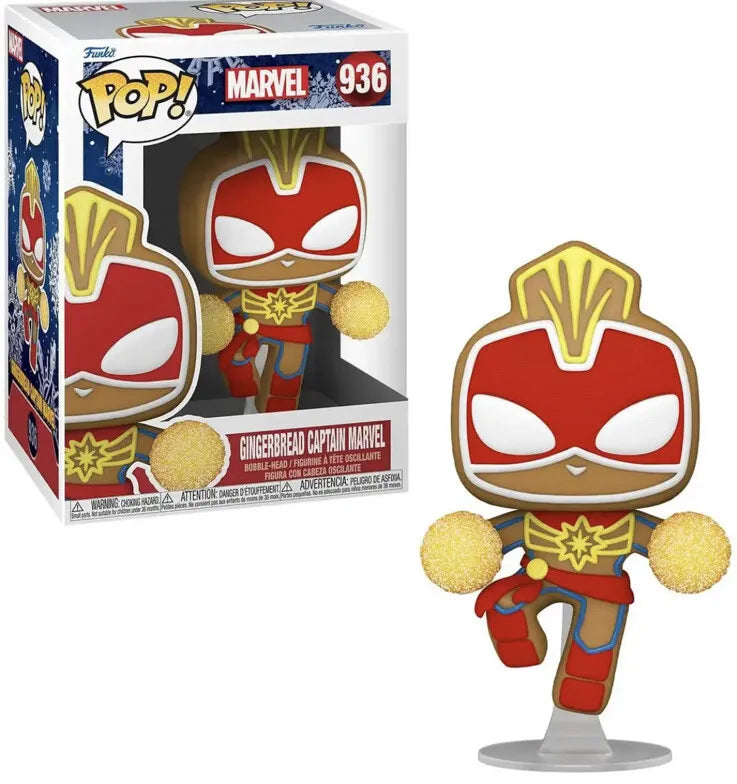 Funko POP Marvel Holiday Gingerbread Captain Marvel #936