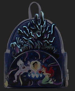 The Little Mermaid Ursula Lair Glow in the Dark Loungefly Backpack Bag