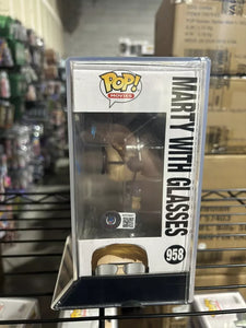 Michael j fox signed Marty with glasses funko pop with coa graded
