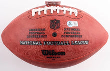 Load image into Gallery viewer, AHMAD SAUCE GARDNER SIGNED NEW YORK JETS WILSON NFL DUKE GAME FOOTBALL BECKETT
