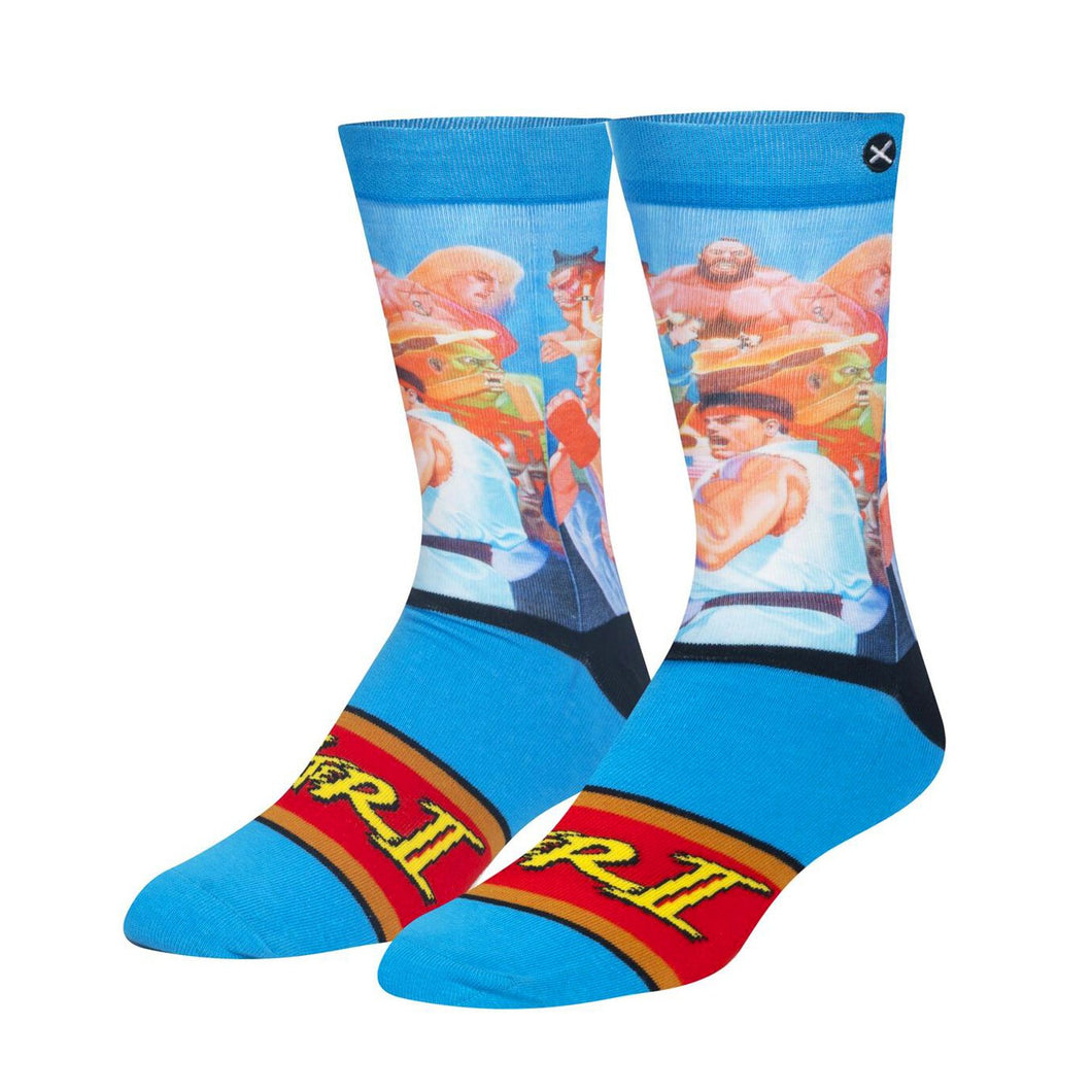 Odd Sox Men's Crew Socks - World Warriors (Street Fighter II)