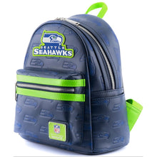 Load image into Gallery viewer, NFL SEATTLE SEAHAWKS LOGO ALLOVER PRINT MINI BACKPACK