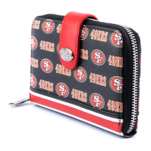 Load image into Gallery viewer, LOUNGEFLY NFL SAN FRANCISCO 49ERS LOGO ALLOVER PRINT BIFOLD WALLET