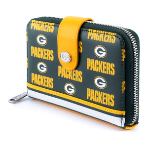 NFL GREEN BAY PACKERS LOGO ALLOVER PRINT BIFOLD WALLET