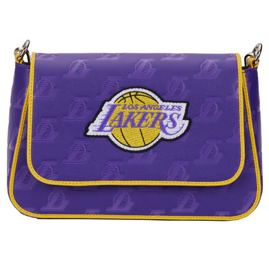 LF NBA LA LAKERS DEBOSSED LOGO CROSS BODY BAG