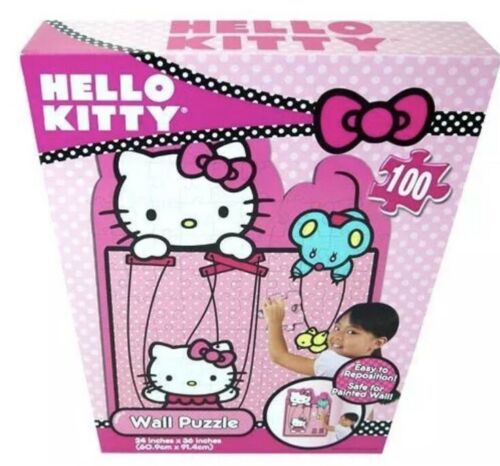 Hello Kitty Pink White Blue Puppet 100 Piece Large Wall Puzzle